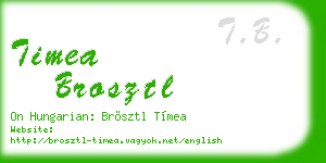 timea brosztl business card