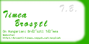 timea brosztl business card